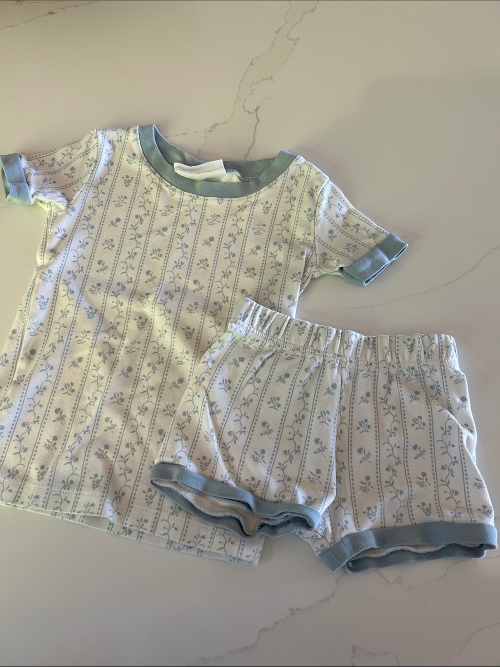 LAKE Floral Stripe Short Pajama Set Julia berolzheimer